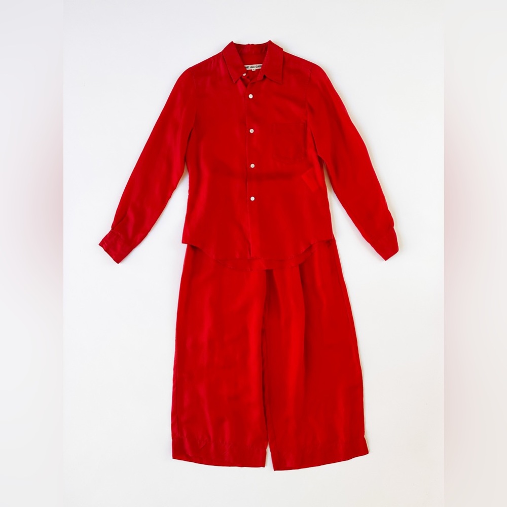 Vintage Comme des Garçons Red Top & Bottoms XS Small